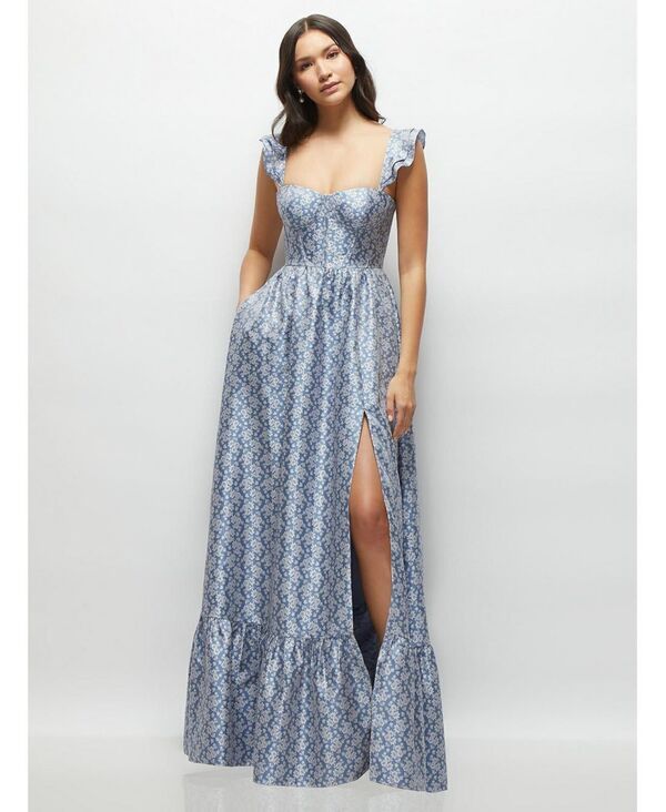 ドレッシーコレクション レディース トップス ワンピース マキシワンピース フラワー柄 フリル スカート マキシ フラワー Dessy Collection Womens Marguerite Flo