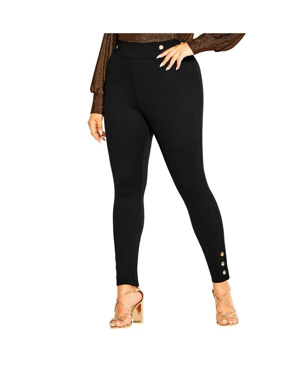 シティーシック レディース ボトムス カジュアルパンツ プラスサイズ CITY CHIC Plus Size Party Fever Pant Black ブラック 15,106円