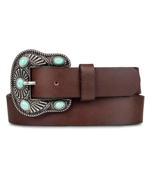 ラッキーブランド レディース アクセサリー ベルト Lucky Brand Womens Turquoise Studded Western Buckle Belt Brown ブラウン 13,845円