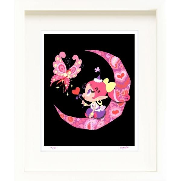 ジークレー版画 額装絵画 吉田すずか 「月アクビ」 四ッ切 7,821円