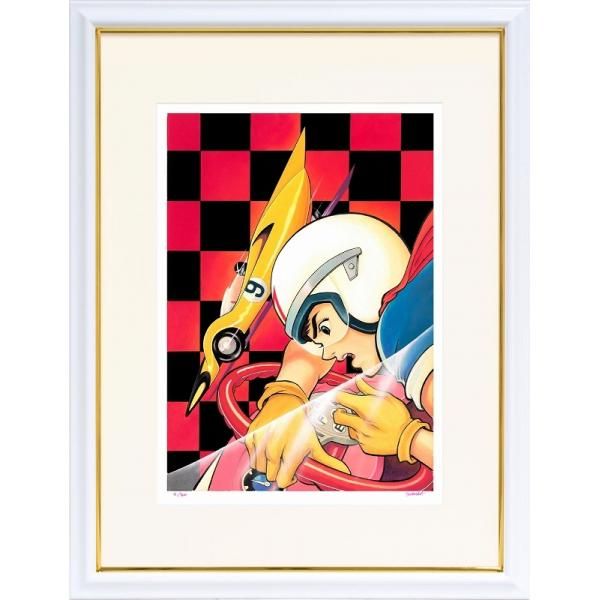 ジークレー版画 額装絵画 吉田すずか 「レッド GoGoGo」 大全紙