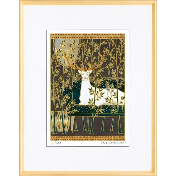 日本の名画 絵画 ジークレー版画 額装絵画 荒巻まりの 「そののち」 大衣