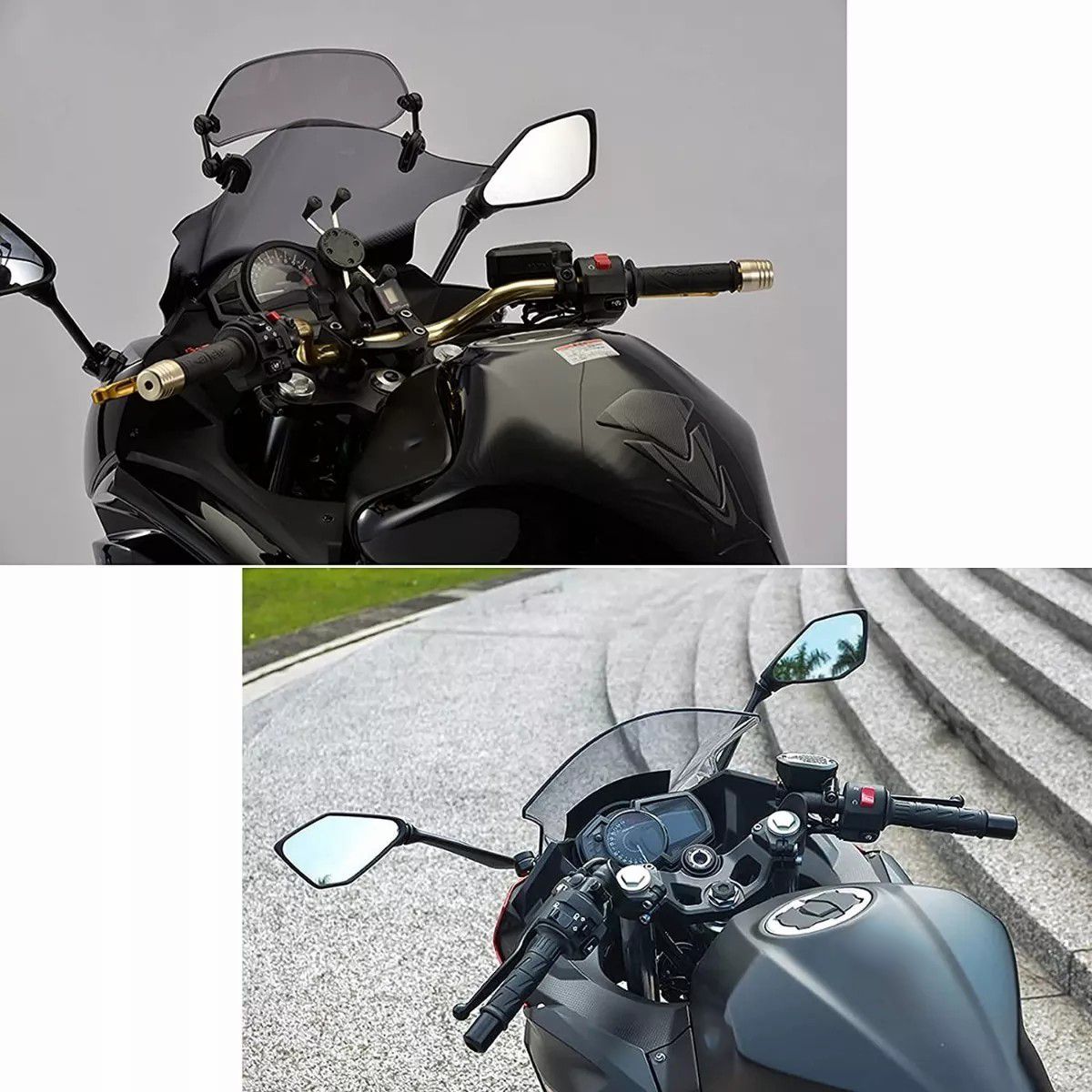 メルカリ便Miguel カワサキ ニンジャ250/300/400 ZX-6R 用 バックミラー スポーツ