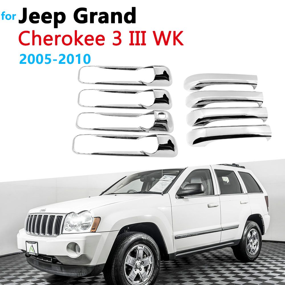 ジープ グランドチェロキー WK 2005-2010 用 クロームドアハンドルカバー 6,555円