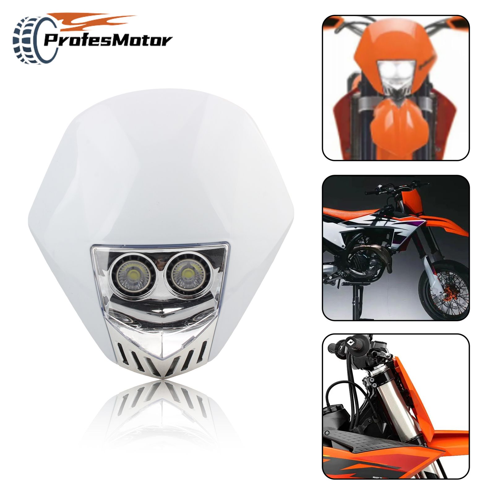 KTM CRF XR WRF 用 LED ヘッドライトフェアリング ダートバイク用