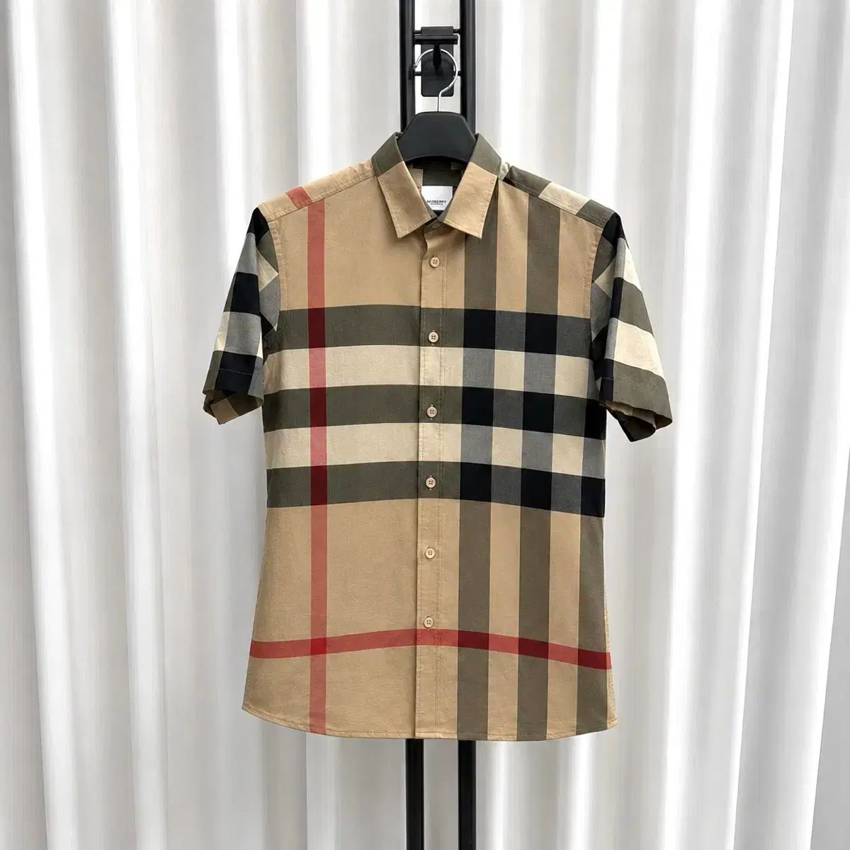 デパート購入 / M BURBERRY チェック 半袖 シャツ