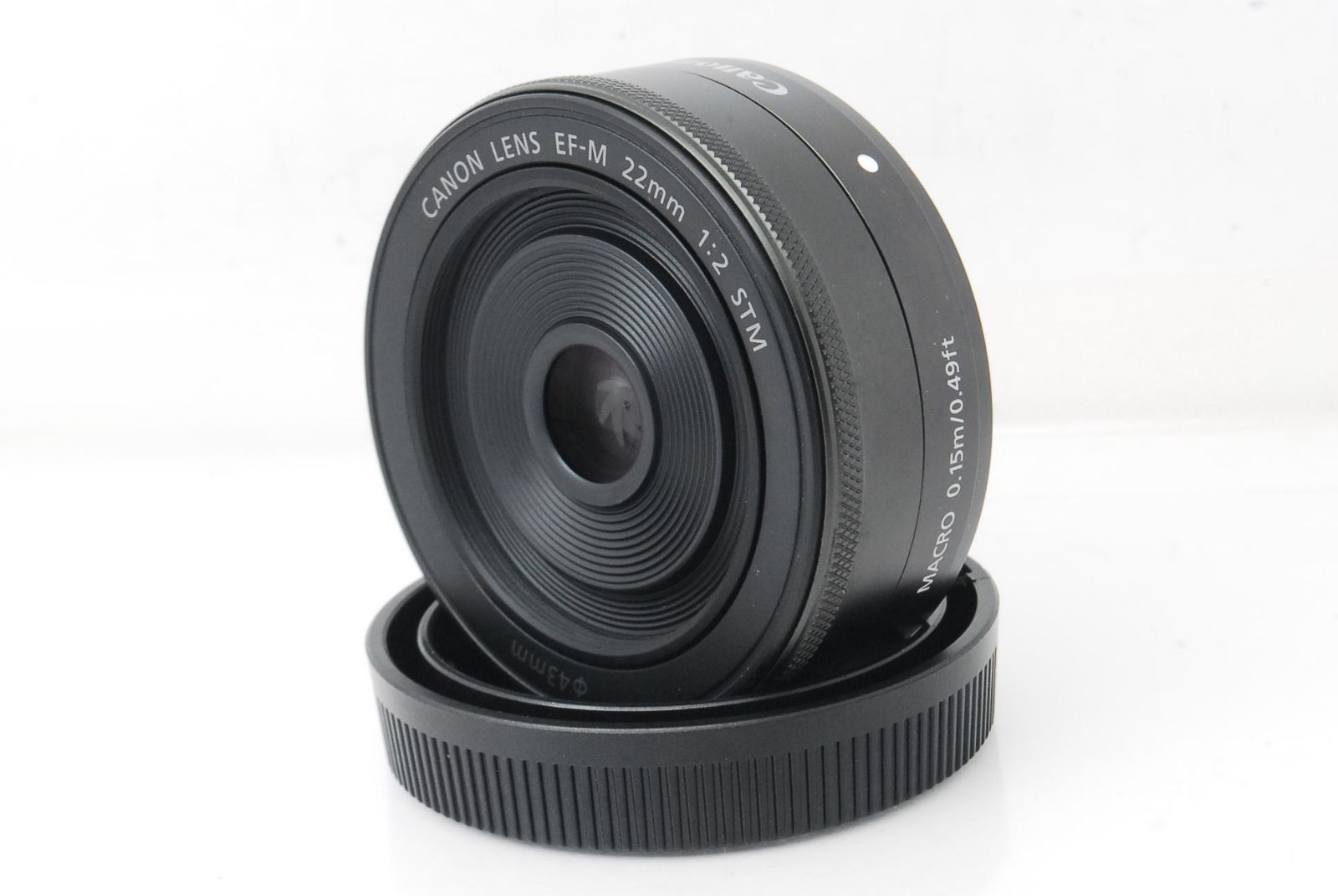 Canon EF-M 22mm F2 STM 単焦点 パンケーキレンズ 美品 ☆極薄パンケーキ単焦点！ボケ味もしっかり☆キヤノン EF-M 22mm F2