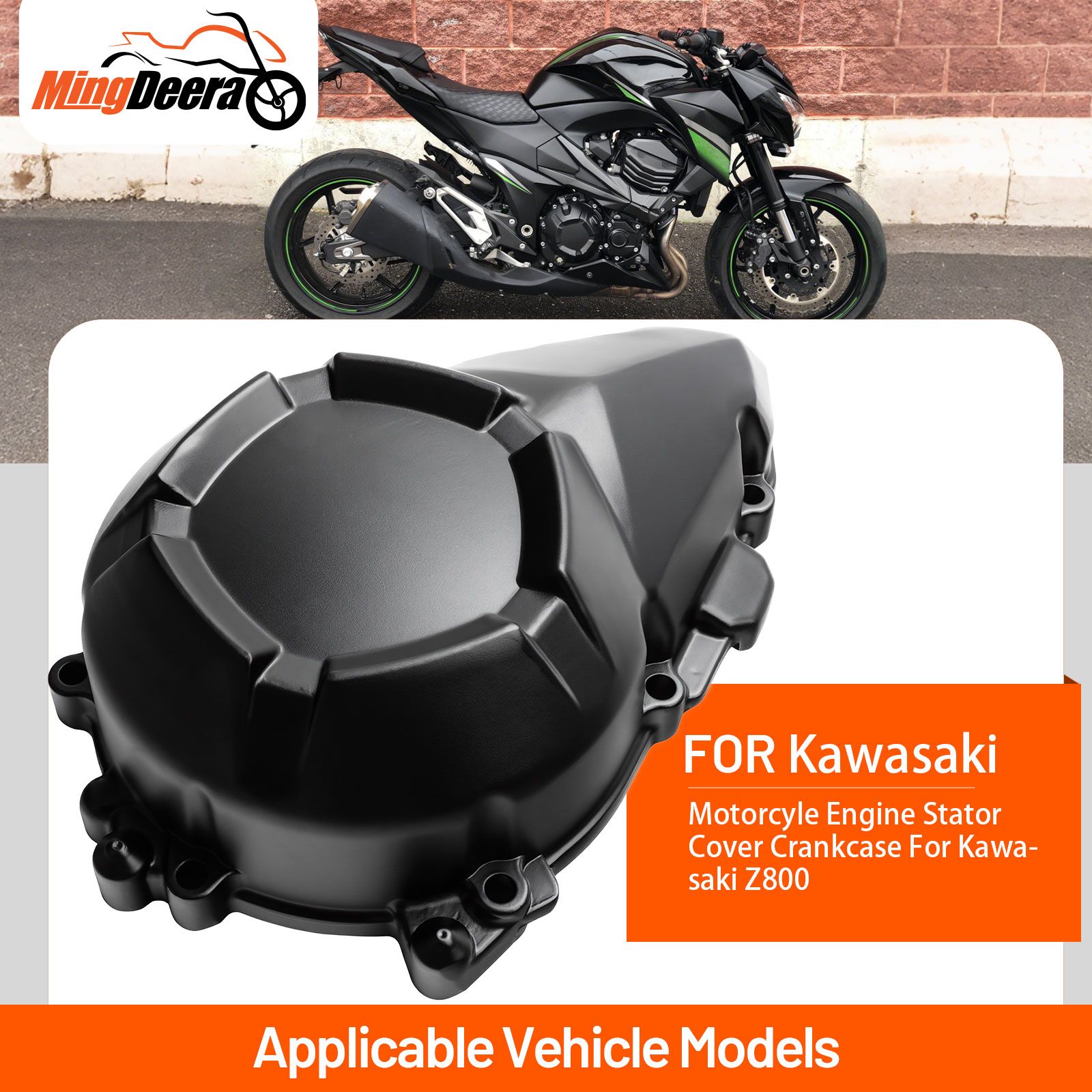 Kawasaki Z800 2013-2018 右側エンジンステーターカバー ガスケット付き