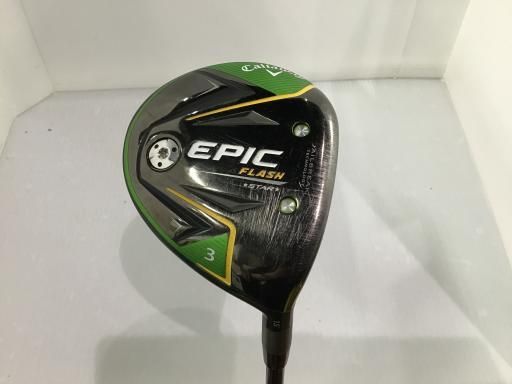 【中古】 キャロウェイ EPIC FLASH STAR 3W フェアウェイウッド FW 純正特注シャフト (フレックスS) メンズ 男性用 右利き 右用 Cランク ゴルフクラブ