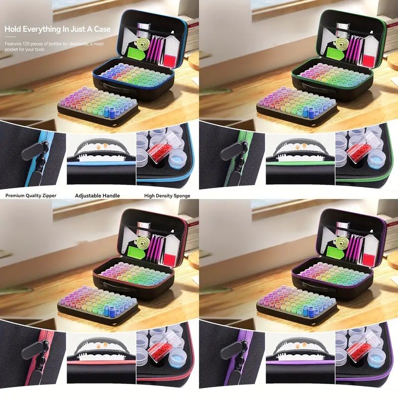 ダイヤモンドペインティング収納ボックス 120区画 ビーズ収納ボックス