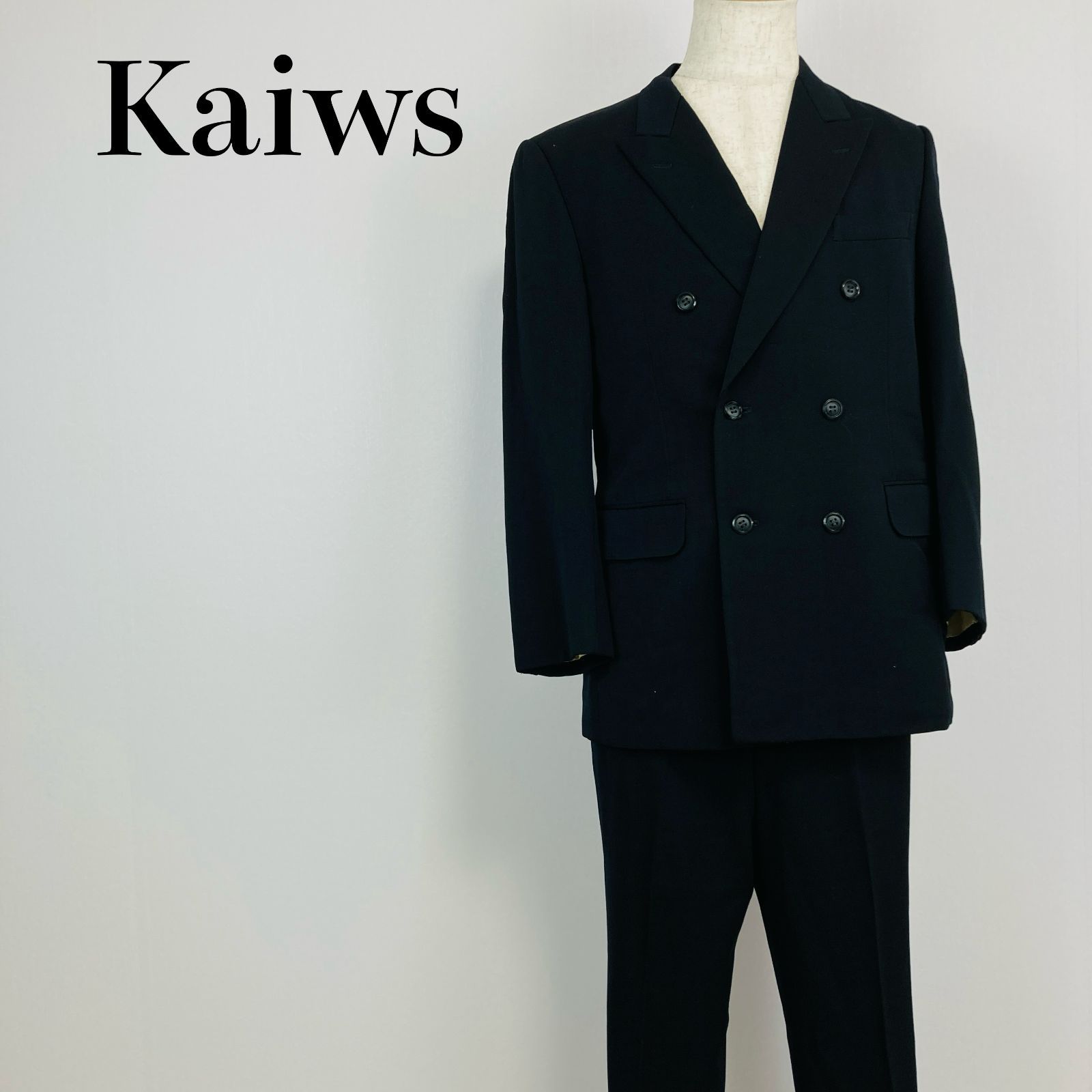 Kaiws ダブルブレストスーツ セットアップ ブラック 92A4 0435K - メルカリ