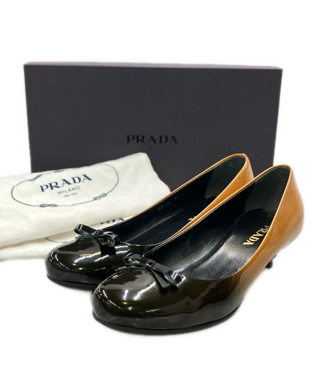 プラダ ラウンドトゥエナメルパンプス 9218 レディース SIZE 35 1/2 PRADA