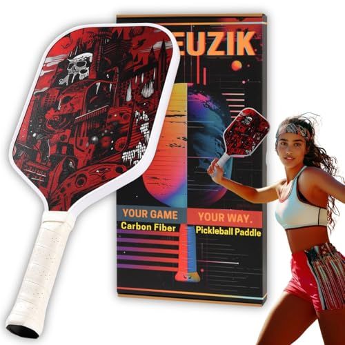 msカーボンファイバー ピックルボール パドル Carbon Fiber Pickleball Paddle コントロールを強化する高性能マット表面 16mm 炭素繊維 ピックルボール ラケット 人体工学に基づくデザイン 屋内室外兼用 初心者 上級者 ギフト