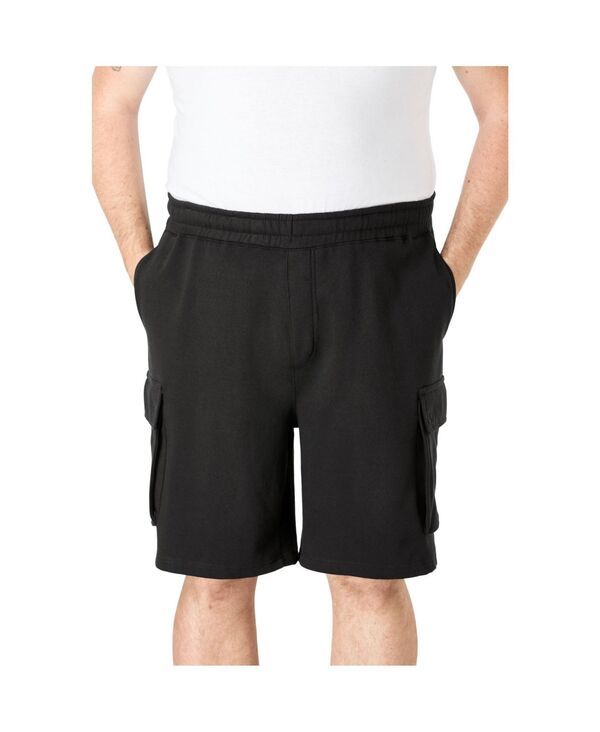 キングサイズ メンズ ボトムス ハーフパンツ・ショーツ トール ショートパンツ フリース KingSize Big Tall 10 Fleece Cargo Shorts Black ブラック