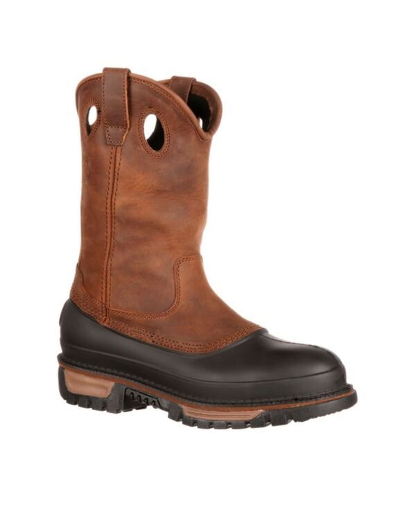 ジョージブーツ メンズ シューズ スニーカー Tシャツ GEORGIA BOOT Mens Muddog Steel Toe Waterproof Wellington Brown ブラウン