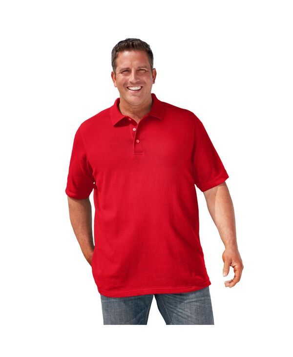 キングサイズ メンズ トップス ポロシャツ トール コットン KingSize Tall ShrinkLess Classicotton Polo Shirtrue red レッド 11,294円