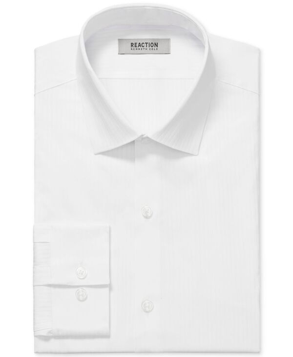 ケネスコール メンズ トップス シャツ Kenneth Cole Reaction Mens SlimFit Flex Stretch Dress Shirt White ホワイト