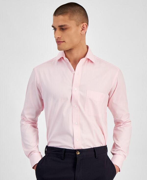 クラブルーム メンズ トップス シャツ レギュラーフィット Club Room Mens Regular Fit Pinpoint Dress Shirt Rose Shadow Pin