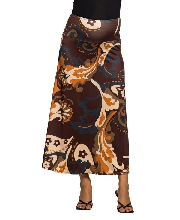 24 セブンコンフォート レディース ボトムスカート マタニティ マキシ 24seven Comfort Apparel Womens Maternity Elastic Waist Maxi Ski