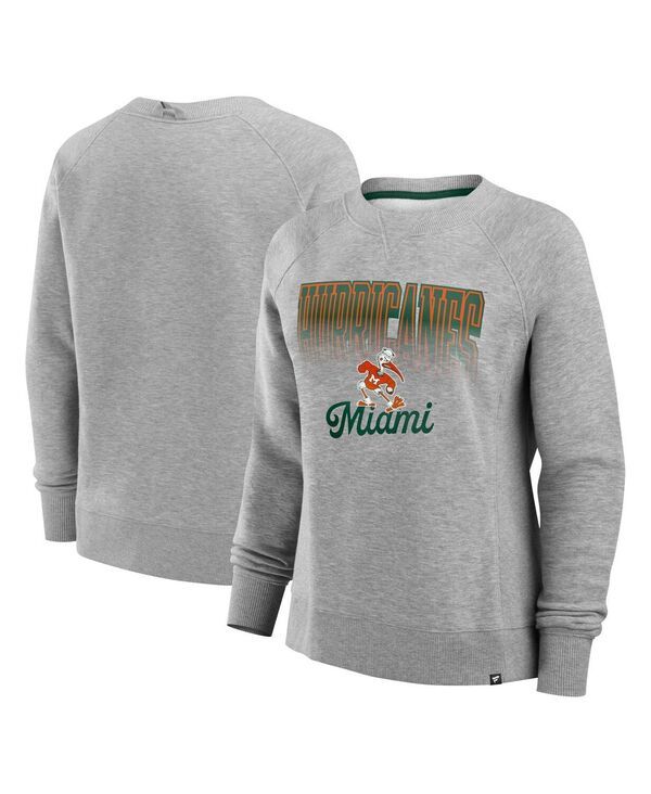 ファナティクス レディース アウター パーカー・スウェット シャツ フリース Fanatics Womens Heather Gray Miami Hurricanes Training Camp H 11,535円