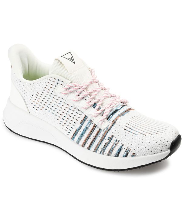 バンス メンズ シューズ スニーカー ニット Vance Co Mens Brewer Knit Athleisure Sneakers White ホワイト