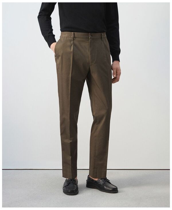 マンゴ メンズ ボトムス カジュアルパンツ プリーツ MANGO Mens RegularFit Pleated Pants Brown ブラウン