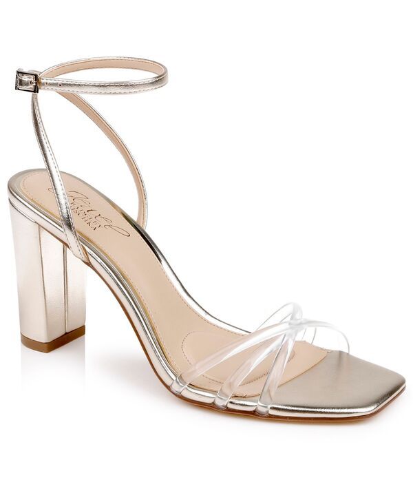 ジュウェルダグレイミシュカ レディース シューズ サンダル Jewel Badgley Mischka Womens Phylissquare Toe Dressandals ClearGold ゴー