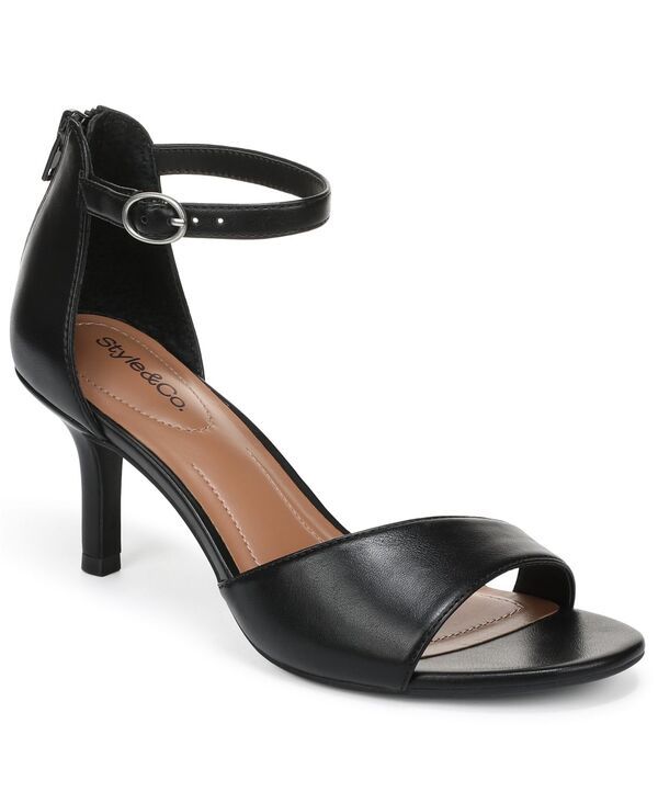 スタイルアンドコー レディース シューズ サンダル アシンメトリー Style Co Womens Petrinaasymmetrical Round Toe Dressandals Black Be