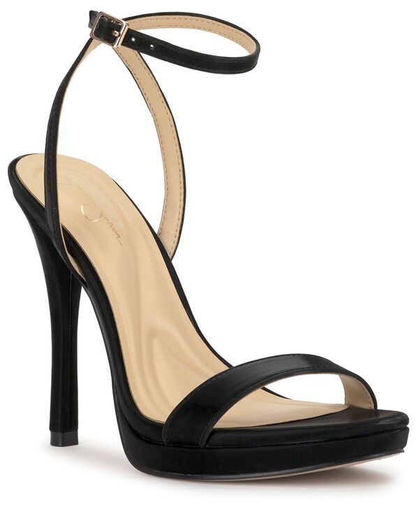 ジェシカシンプソン レディース シューズ サンダル Jessica Simpson Womens Divra Stiletto Dressandals Black Sateen ブラック