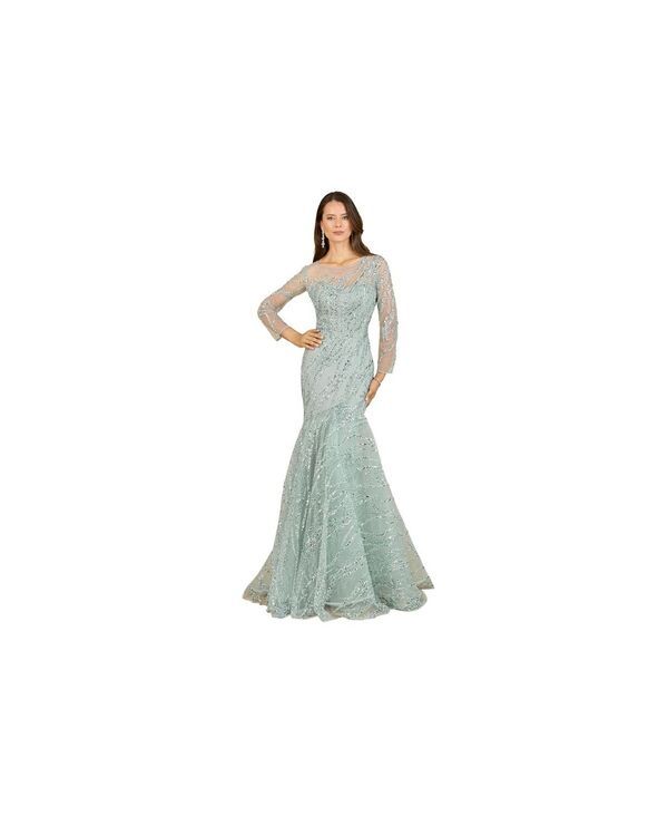 ララ レディース トップス ワンピース Lara Womens Long Sleeve Mermaid Beaded Gown Seafoam 96,140円
