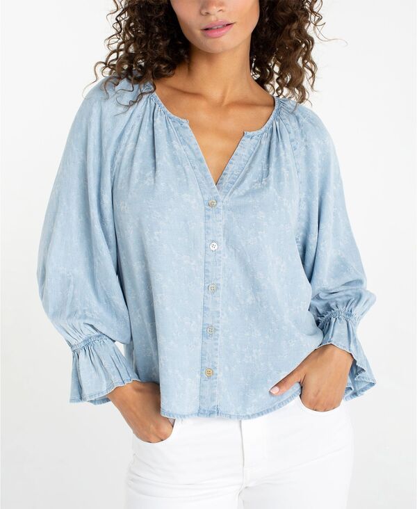 リヴァプール ロサンゼルス レディース トップス シャツ プチ Liverpoolos Angeles Petite ButtonFront Shir red Woven Top Rose Ice