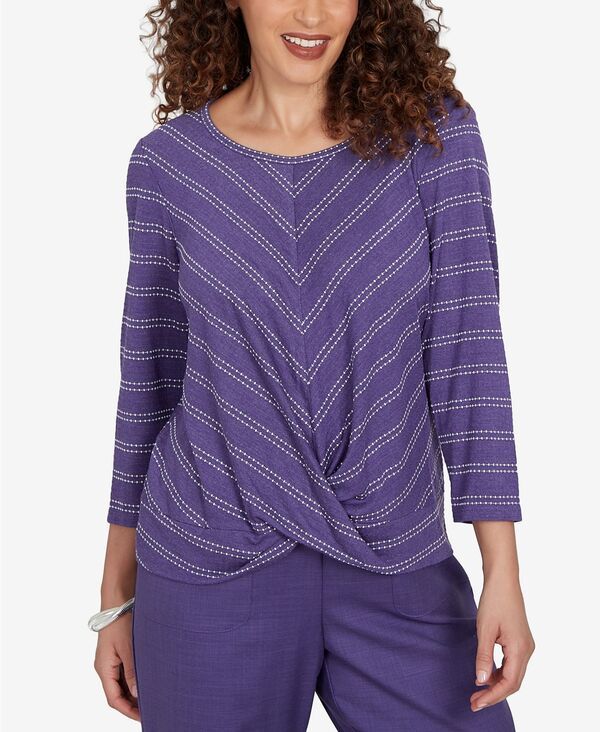 アルフレッド ダナー レディース トップス シャツ Alfredunner Womens Grand Bazaar Twisted Hem Chevron Top Amthyst