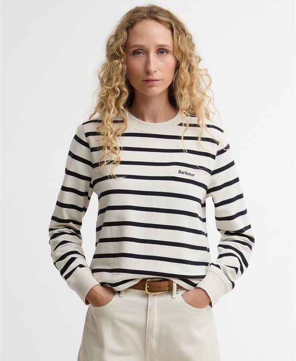 バブアー レディース アウター パーカー・スウェット シャツ Barbour Womens Aylesby Sweatshirt CloudDark Navy ネイビー