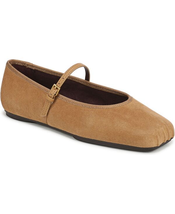 フランコサルト レディース シューズ パンプス Franco Sarto Womens Oriel Square Toe Mary Jane Flats Camel Brown Suede ブラウン