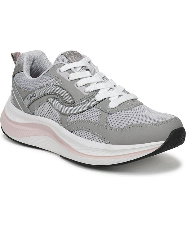 ライカ レディース シューズ スニーカー レース Ryka Womens Gratify Walking LaceUp Sneakers Paloma Grey LeatherMesh グレー