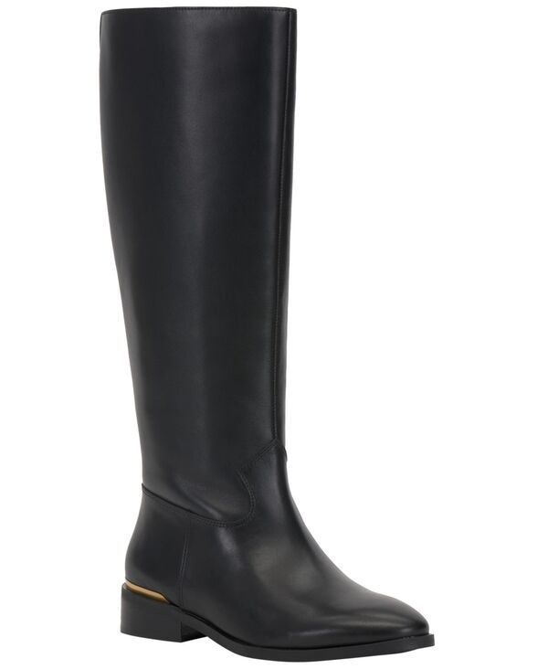 ヴィンスカムート レディース シューズ ブーツ・レインブーツ Vince Camuto Womens Bercla Wide Calf Riding Boots Black Leather ブラック