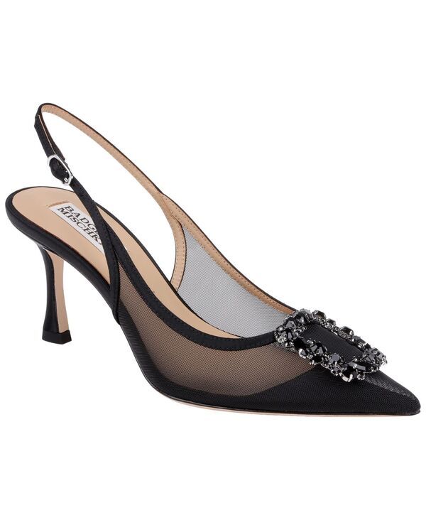 バッジェリーミシュカ レディース シューズ パンプス Badgley Mischka Womens Yuta Evening Pointed Toe Pumps Black Satin ブラック