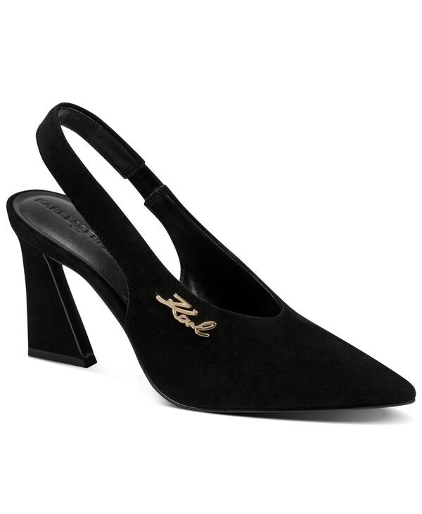 カール ラガーフェルド レディース シューズ パンプス KARLAGERFELD PARIS Womens Lauryn Slingback Pumps Black Suede ブラック