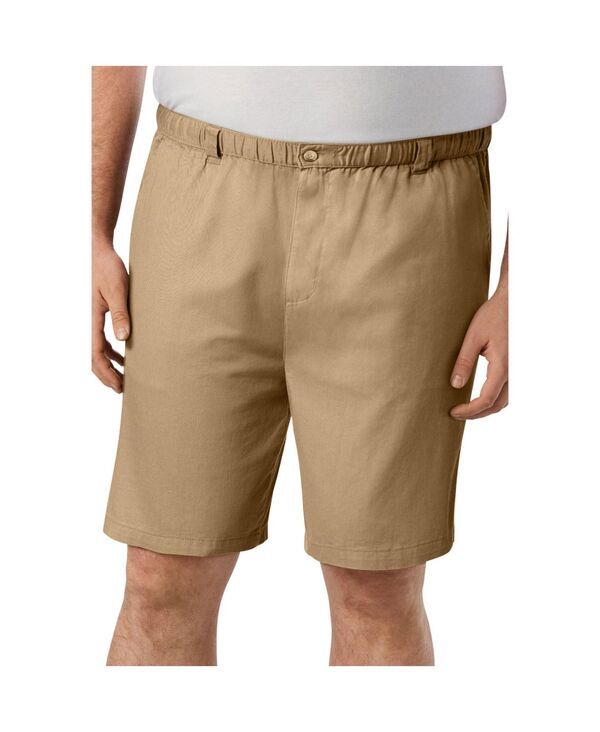 キングサイズ メンズ ボトムス ハーフパンツ・ショーツ トール KingSize Big Tall Knockarounds 8 Full Elastic Plain Front Short Khak