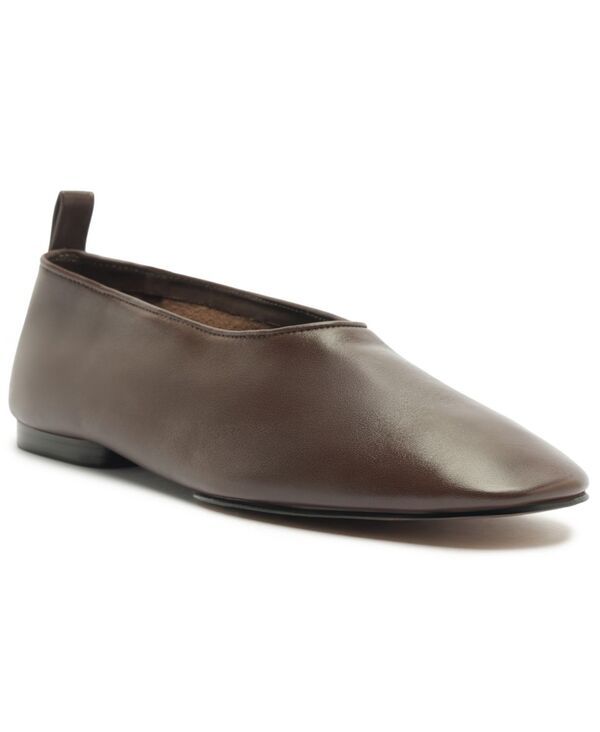 シュッツ レディース シューズ スリッポン・ローファー Schutz Womens Hadley SlipOn Flats Dark Brown Leather ブラウン