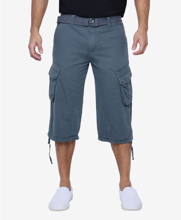 エックスレイ メンズ ボトムス ハーフパンツ・ショーツ トール ショートパンツ Big Tall XRAY Belted Below Knee Long Cargo Shortsteel