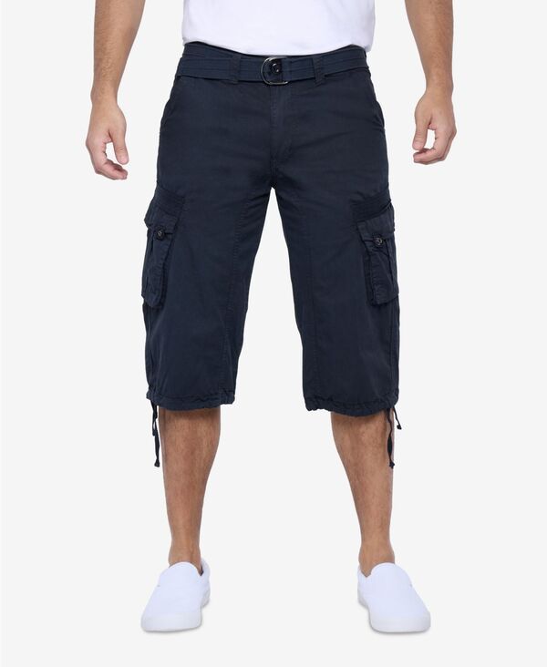 エックスレイ メンズ ボトムス ハーフパンツ・ショーツ トール ショートパンツ Big Tall XRAY Belted Below Knee Long Cargo Shorts Navy ネイビー
