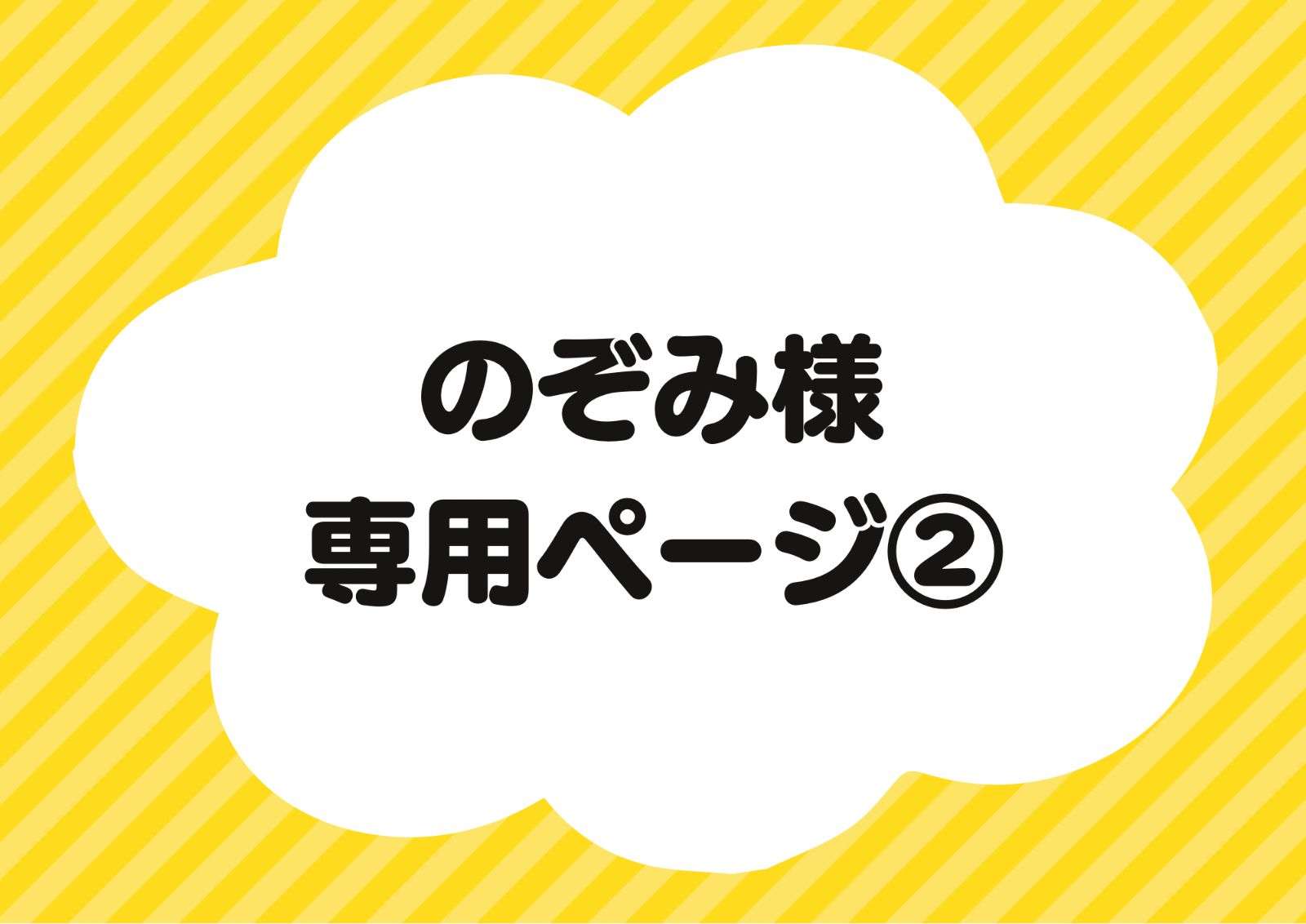 のぞみ様専用ページ②