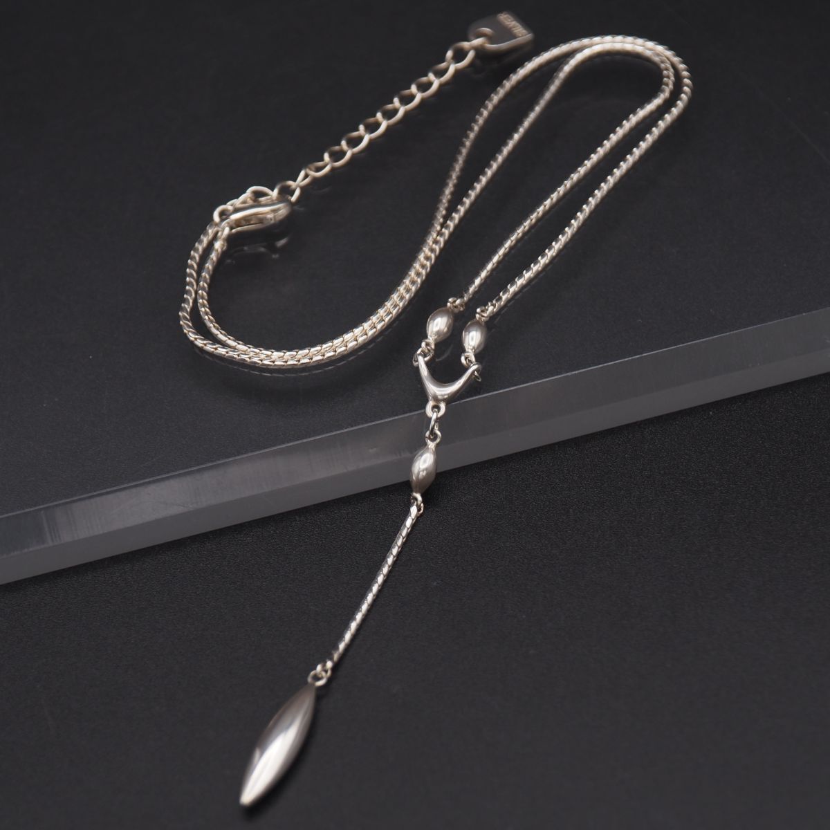 B629 ELLE エル SILVER925刻印 ネックレス チェーン デザイン シルバー