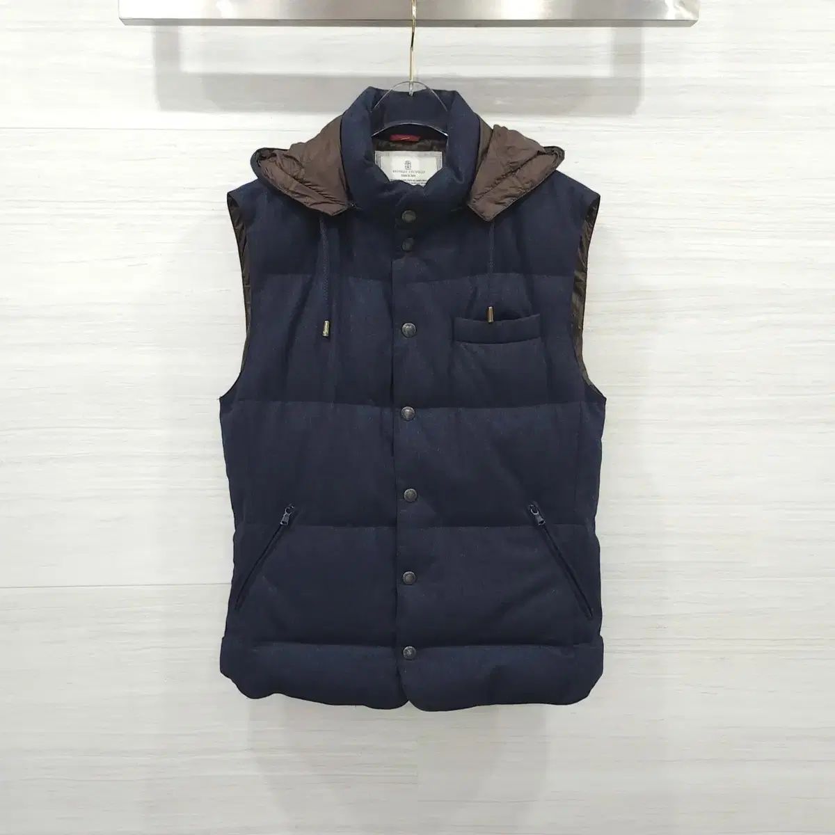 L / BRUNELLO CUCINELLI(ブルネロクチネリ) ウール カシミア フード ベスト