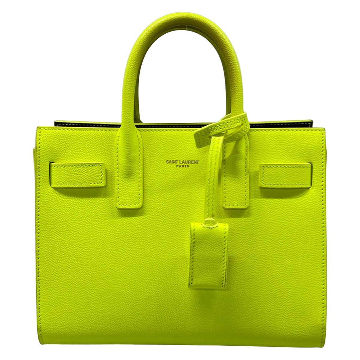 SAINT LAURENT PARIS(サンローランパリ) ハンドバッグ サックドジュールナノ 392035 ネオンイエロー レザー 72,875円