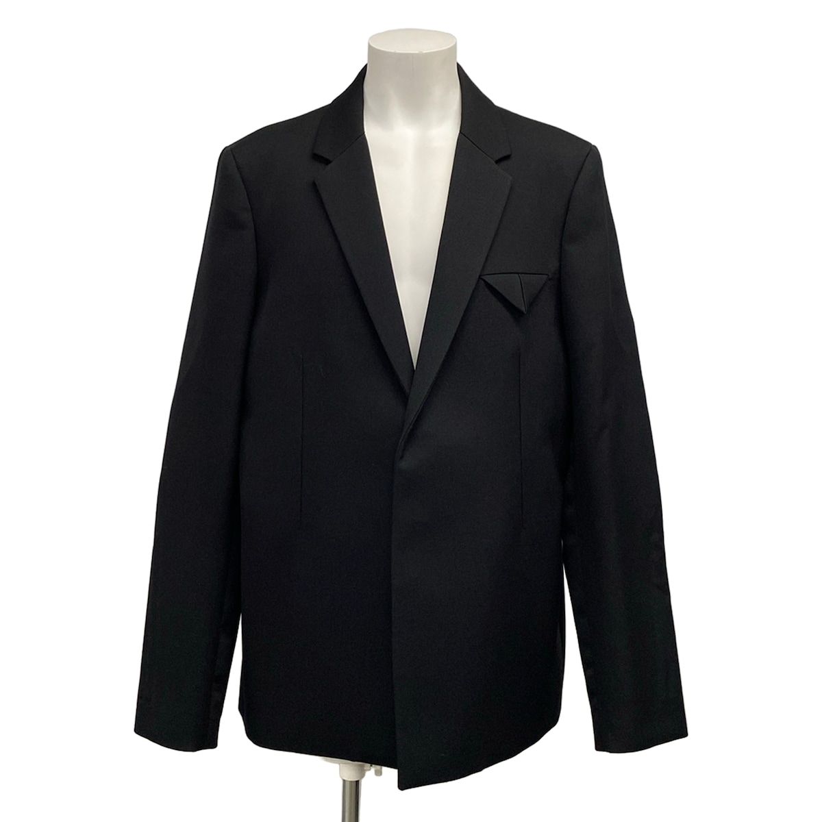 BOTTEGA VENETA(ボッテガヴェネタ) ジャケット サイズ52 L メンズ美品 - 592397 黒 長袖/size52/2019AW/エルボーパッチ ウール