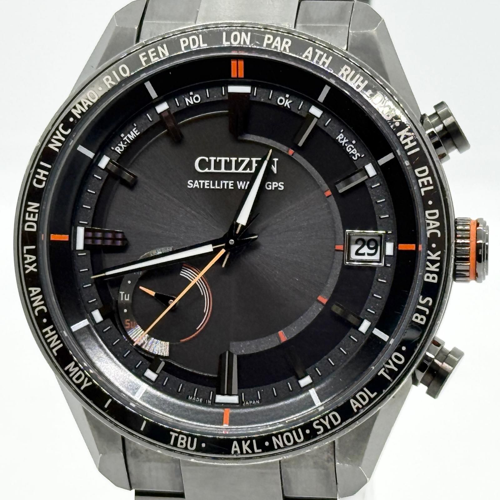 CITIZEN シチズン ATTESA アテッサ アクトライン F150-T025803 CC3085-51E ブラック エコドライブ メンズ 腕時計 稼働品 46,980円