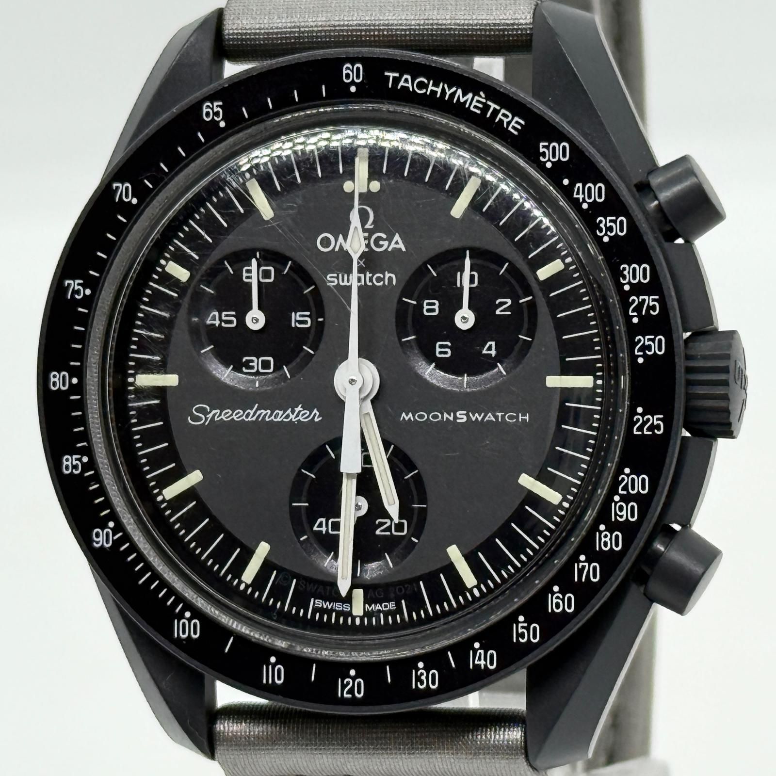 OMEGA オメガ ×スウォッチ マーキュリー ダークグレー SO33A100 QZ