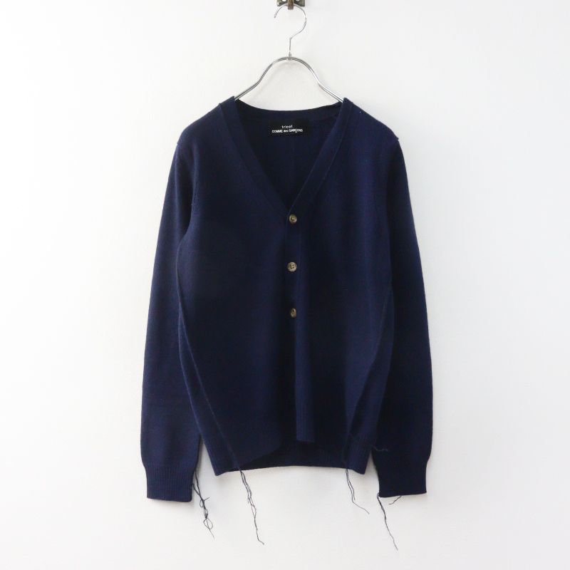 トリココムデギャルソン tricot COMME des GARCONS カシミヤ100 Ｖネック ニット カーディガン ｜ネイビー 羽織り 【2400015079073】 8,873円